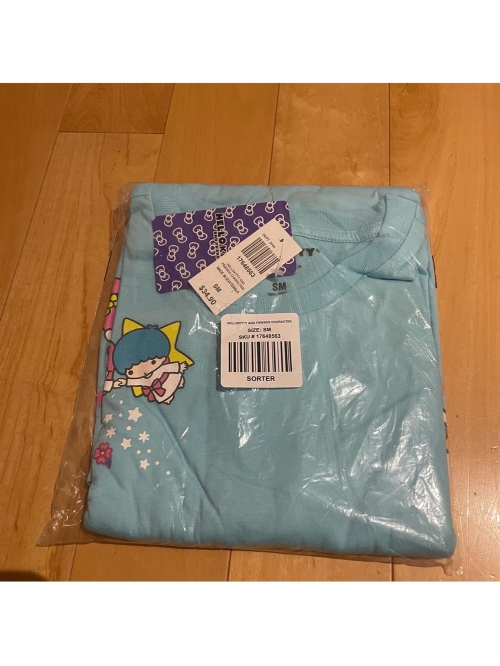 Sanrio Light Blue Long Sleeve Tee with Hello Kitty & Friends - Picture 5 of 6